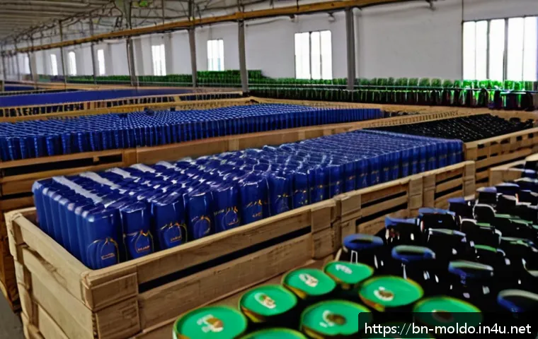 몰도바 무역 주요국 - A detailed scene of a bustling Moldovan wine export facility showcasing workers in traditional cloth...